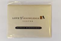 2 Year Membership to Love of Knowledge Center 202//135